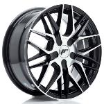 Jante JR Wheels JR28 16x7 ET20-40 - Trous sur mesures - Gloss Black Machined face