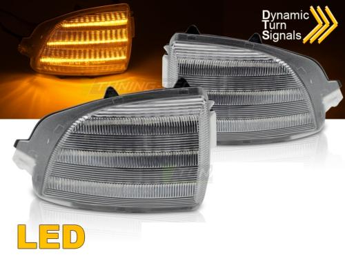 Paire Clignotant Repetiteurs retroviseurs Volvo XC70 08-16 Chrome LED Dynamique