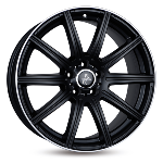 Jante Keskin KT16 18x8 ET45 5/112 MATT BLACK LIP POLISH