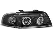 Paire de feux phares Audi A4 B5 de 1994 a 1998 angel eyes noir