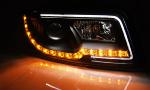 Paire de feux phares Audi A4 de 2000 a 2004 Daylight led noir cligno LED
