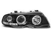 Paire de phares BMW serie 3 E46 Coupe de 1999 a 2003 angel eyes noir