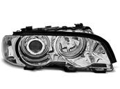 Paire de phares BMW serie 3 E46 Coupe de 1999 a 2003 angel eyes CCFL chrome