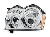 Paire de feux phares Jeep Grand Cherokee de 2005 a 2008 angel eyes chrome