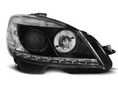 Paire de feux phares Mercedes classe C W204 07-10 Daylight led noir