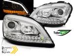 Paire de Phares Mercedes Classe ML W164 05-07 LED LTI chrome Dynamique