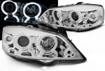 Paire de feux phares Opel Astra G 97-04 angel eyes CCFL chrome