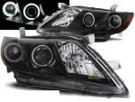 Paire de feux phares Toyota Camry 6 XV40 06-09 angel eyes noir