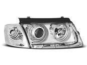 Paire de feux phares VW Passat B5 3B 96-00 angel eyes chrome