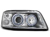 Paire de feux phares VW T5 03-09 angel eyes chrome