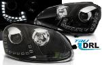 Paire de feux phares VW Golf 5 03-09 Daylight led DRL noir