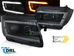 Paire de feux phares Daylight led DRL LTI VW Crafter de 17-21 Noir