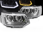 Paire de feux phares VW T5 10-15 FULL LED LTI DRL Dyn Chrome