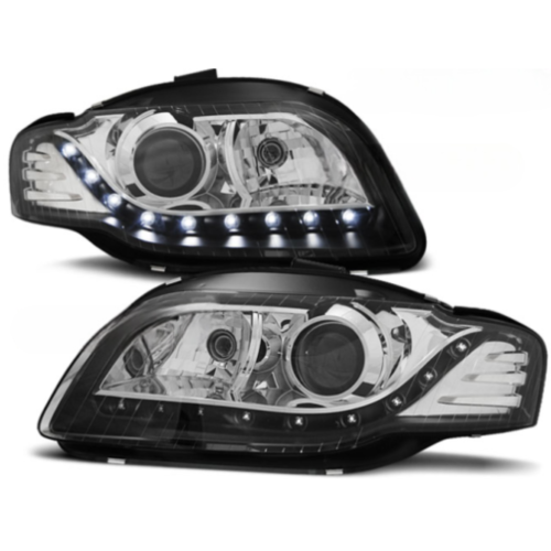 Paire de feux phares Audi A4 B7 de 2004 a 2008 Daylight led noir