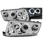 Paire de feux phares Skoda Fabia 99-08 angel eyes CCFL chrome