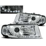 Paire de feux phares Skoda Octavia 00-04 Daylight led chrome