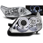 Paire de feux phares Citroen C4 04-10 angel eyes chrome