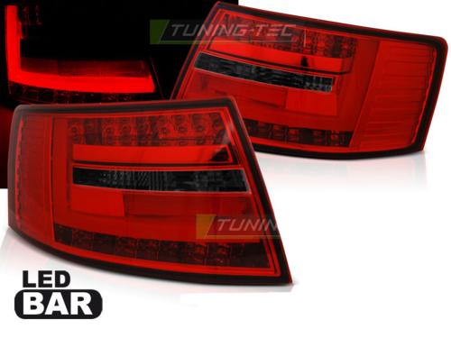 Paire de feux Audi A6 C6 berline 04-08 LED BAR Rouge Fume