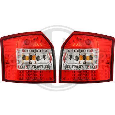 Paire de Feux arriere Design Audi A4 8E Break 2000 a 2004 Rouge Led