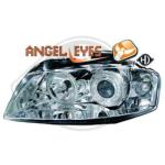 Paire de Phares Angel eyes Audi A3 8P 2003 a 2008 Chrome