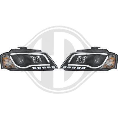 Paire de Phares Tubelight Led DRL Audi A3 8P 2008 a 2012 Noir