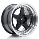 Jante JR Wheels JR6 18x10 ET0-25 - 5 trous sur mesures - Gloss black Machined lip