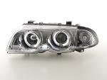 Paire de feux phares Angel Eyes BMW serie 3 Berline E46 1998-2001 Chrome