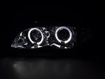 Paire de feux phares Angel Eyes BMW serie 3 E46 Berline 02-05 Chrome