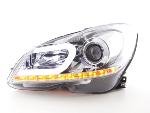 Paire de feux phares Daylight Led Mercedes Classe C W204 11-14 Chrome