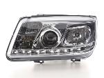 Paire de feux phares Daylight Led VW Bora de 99-04 Chrome