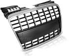 Calandre avant pour Audi A4 B7 04-08 Look Sport Chrome et Noir