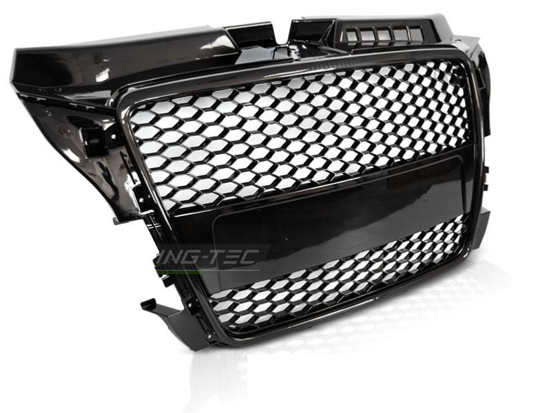 Grille De Calandre Audi A3 8P (2008-2012) - Look Sport Noir Glossy - Neuf