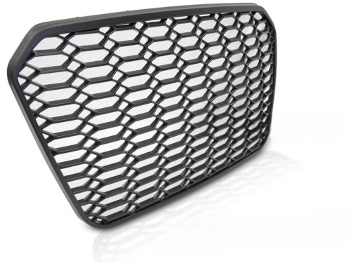 Grille Calandre en ABS Audi A6 C7 de 2011 a 2014 Look Sport Noir Matt + PDC