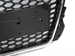 Calandre pour Audi A3 8P de 2008 a 2012 Look Sport Noir Chrome PDC