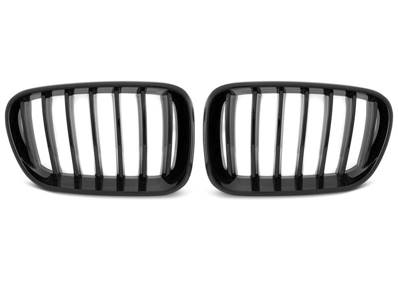 Paire de grilles de calandre BMW X3 F25 de 2010 a 07/2014 Noir brillant