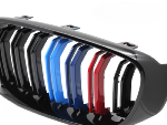Grille de calandre avant BMW Serie 3 F34 Gran Turismo de 2013 a 2017 Noir brillant + tricolore
