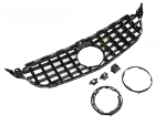Grille calandre Mercedes classe C W205 de 2014 a 2021 Look GT Noir Chrome