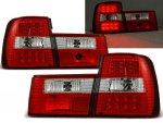 Paire de feux arriere BMW serie 5 E34 berline 1988 a 1995 LED rouge et blanc