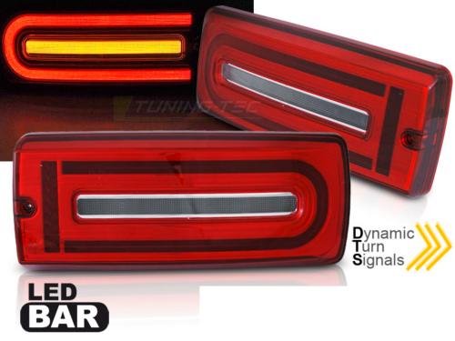 Paire de feux arriere Mercedes classe G W463 90-18 FULL LED BAR Dyn rouge blanc