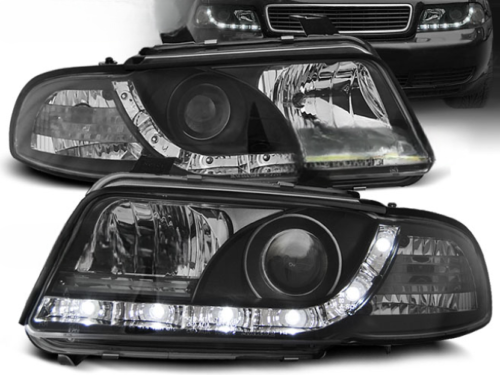 Paire de feux phares Audi A4 B5 de 1994 a 1998 Daylight led noir
