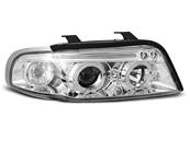 Paire de feux phares Audi A4 94-98 angel eyes chrome