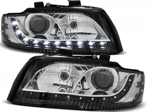 Paire de feux phares Audi A4 B6 de 2000 a 2004 Daylight led noir