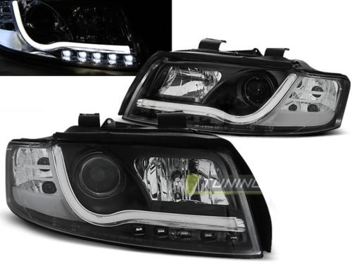 Paire de feux phares Audi A4 00-04 Daylight LTI DRL noir led