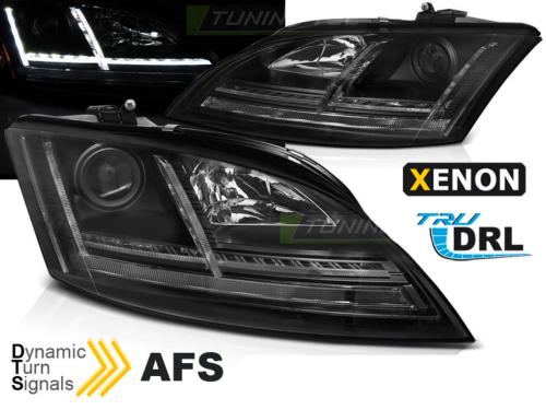 Paire de feux phares Audi TT 8J 06-10 Xenon Led DRL Noir AFS