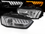 Paire de feux phares Audi A4 B8 de 2012 a 2015 Daylight DRL led chrome Seq