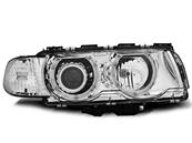 Paire de feux phares BMW serie 7 E38 de 1998 a 2001 angel eyes chrome