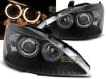 Paire de feux phares Ford Focus 98-01 angel eyes noir