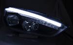 Paire de feux phares Ford Focus 15-18 LED LTI DRL noir