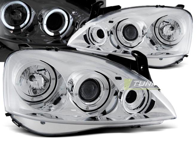 PHARES ANGEL EYES CCFL pour Opel Corsa C année de construction 00