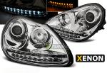 Paire de feux phares Porsche Cayenne 02-06 Daylight led xenon chrome